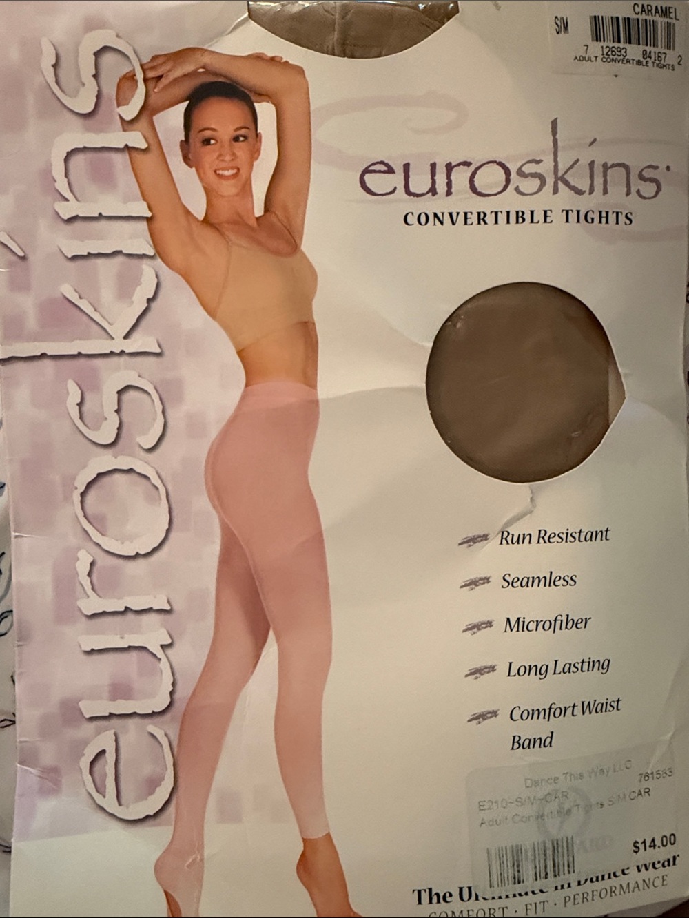 Skin Euroskins Convertible Tights in Caramel and Pink
